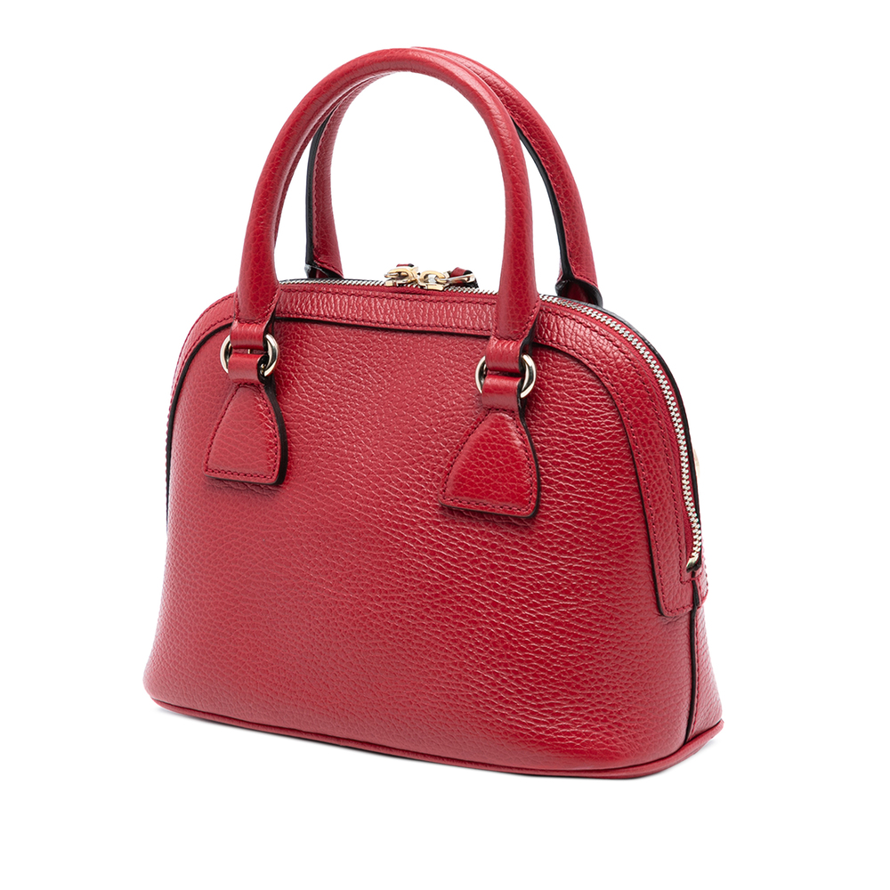 Pre-Loved Gucci Mini Leather GG Charm Dome Satchel - Picture 2 of 7